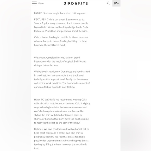 Bird & Kite Calla Top in Bone, Australian Lifestyle Brand - Picture 16 of 17